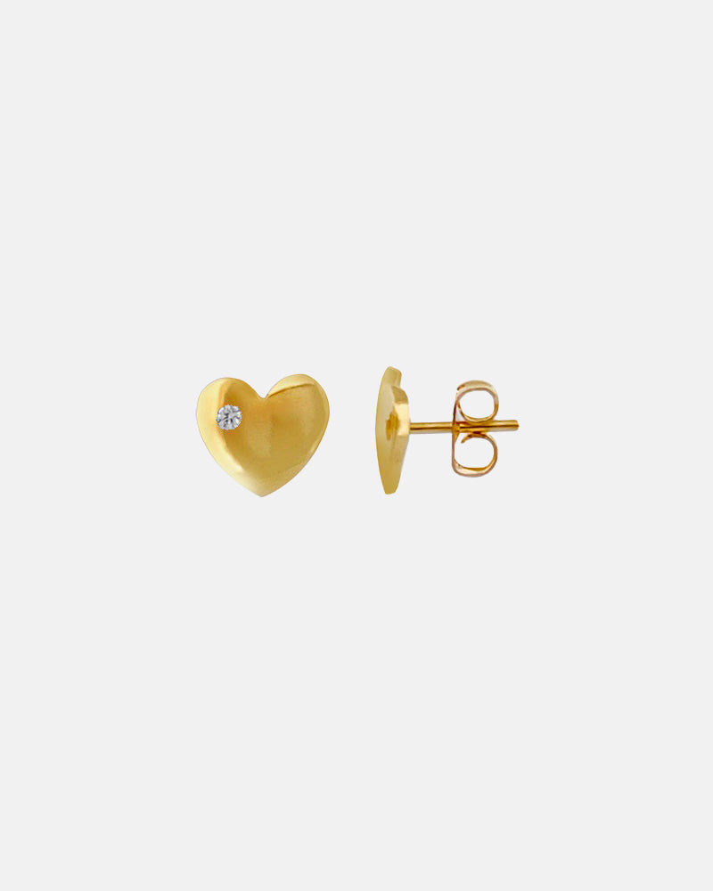 Coeur zirconium - Boucles d'oreilles